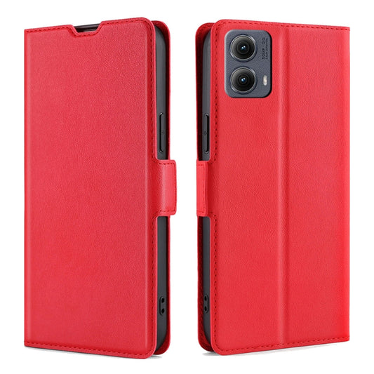 For Motorola Edge 5G 2024 Ultra-thin Voltage Side Buckle Horizontal Flip Leather Phone Case(Red) by buy2fix