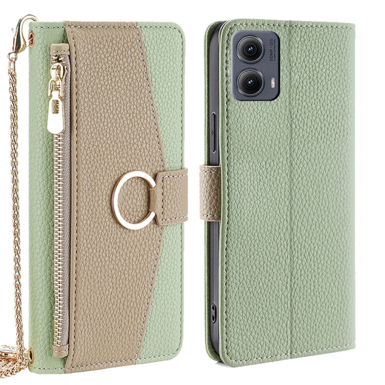 For Motorola Edge 5G 2024 Crossbody Litchi Texture Leather Phone Case(Green) by buy2fix