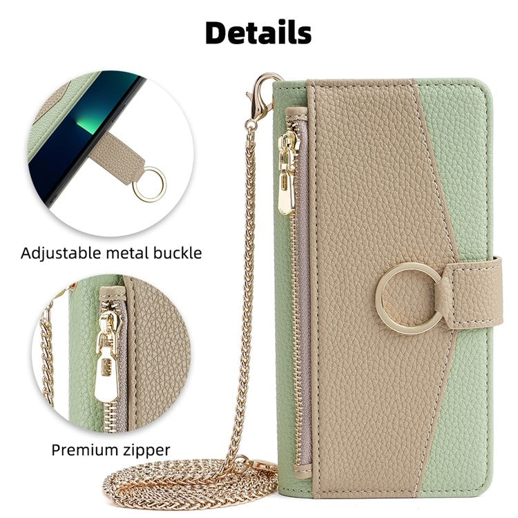 For Motorola Edge 5G 2024 Crossbody Litchi Texture Leather Phone Case(Green) by buy2fix