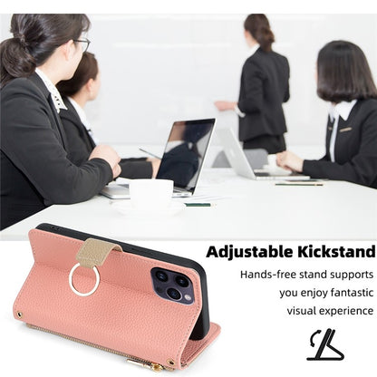 For Motorola Edge 5G 2024 Crossbody Litchi Texture Leather Phone Case(Pink) by buy2fix