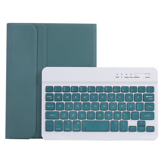 For Samsung Galaxy Tab A9 X110/X115 A221B Candy Color TPU Bluetooth Keyboard Leather Tablet Case with Pen Holder(Dark Green) - For Samsung by buy2fix | Online Shopping UK | buy2fix