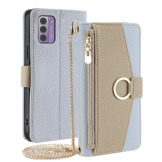For Nokia G42 5G Crossbody Litchi Texture Leather Phone Case(Blue) by buy2fix