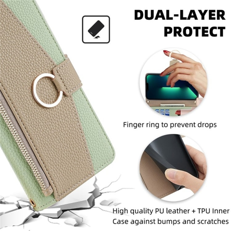 For Samsung Galaxy S22 Ultra 5G Crossbody Litchi Texture Leather Phone Case(Green) by buy2fix