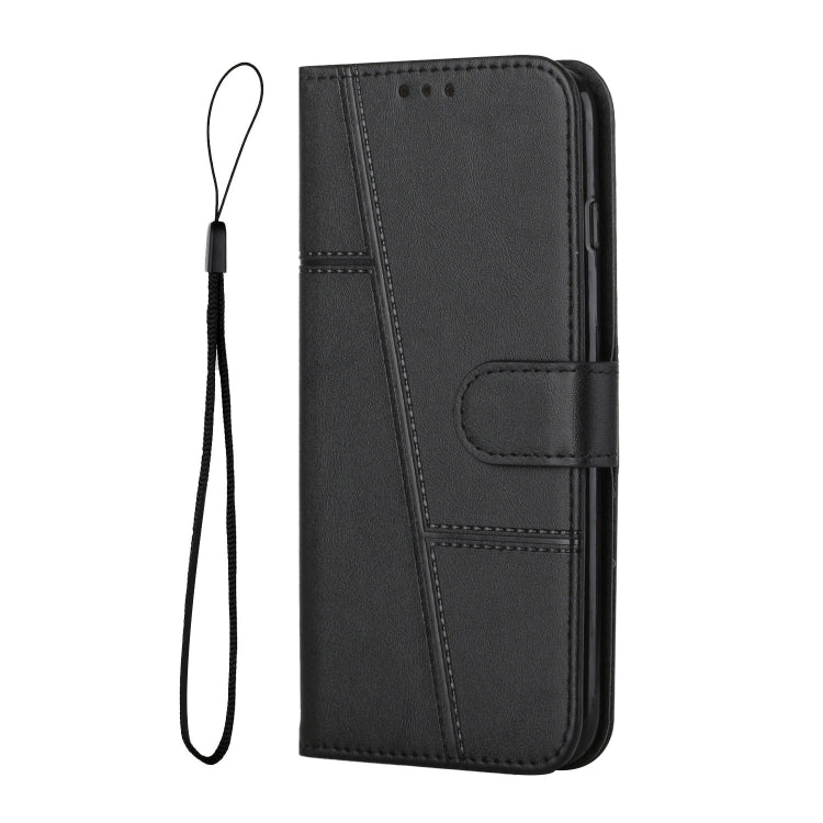 For OPPO A79 5G Stitching Calf Texture Buckle Leather Phone Case(Black) by buy2fix