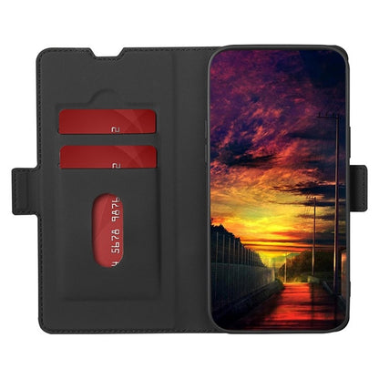 For Motorola Moto G Play 4G 2024 Twill Texture Side Button Leather Phone Case(Black) by buy2fix