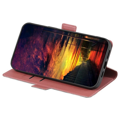 For Motorola Moto G Play 4G 2024 Twill Texture Side Button Leather Phone Case(Pink) by buy2fix