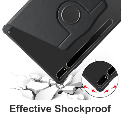 For Samsung Galaxy Tab S8+ X800 Acrylic 360 Degree Rotation Holder Tablet Leather Case(Black) by buy2fix