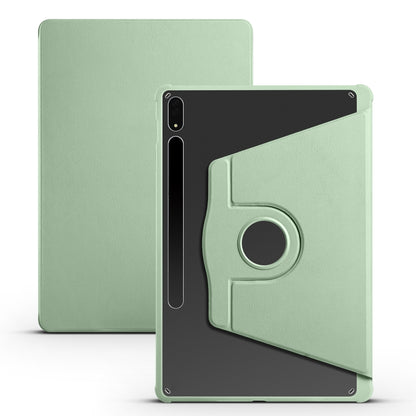 For Samsung Galaxy Tab S8+ X800 Acrylic 360 Degree Rotation Holder Tablet Leather Case(Matcha Green) - Galaxy Tab S8+ Cases by buy2fix | Online Shopping UK | buy2fix