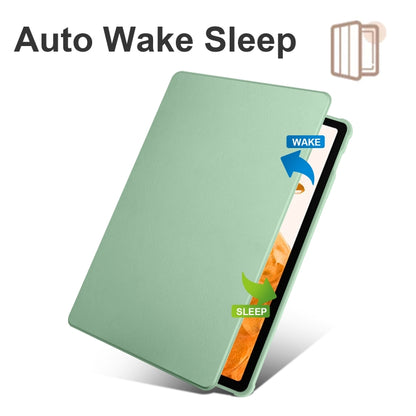 For Samsung Galaxy Tab S8+ X800 Acrylic 360 Degree Rotation Holder Tablet Leather Case(Matcha Green) - Galaxy Tab S8+ Cases by buy2fix | Online Shopping UK | buy2fix