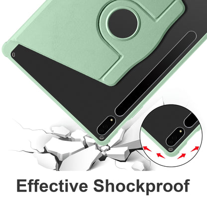 For Samsung Galaxy Tab S8+ X800 Acrylic 360 Degree Rotation Holder Tablet Leather Case(Matcha Green) - Galaxy Tab S8+ Cases by buy2fix | Online Shopping UK | buy2fix