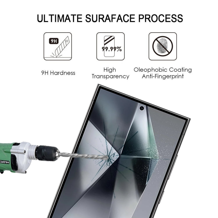 For Samsung Galaxy S25 Ultra 5G Full Glue Screen Tempered Glass Film, Support Fingerprint Unlocking by buy2fix