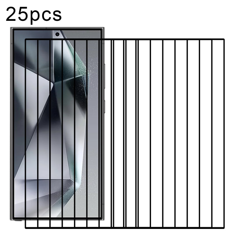 For Samsung Galaxy S25 Ultra 5G 25pcs Full Glue Screen Tempered Glass Film, Support Fingerprint Unlocking by buy2fix