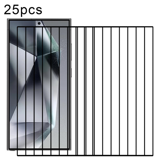 For Samsung Galaxy S25 Ultra 5G 25pcs Full Glue Screen Tempered Glass Film, Support Fingerprint Unlocking by buy2fix
