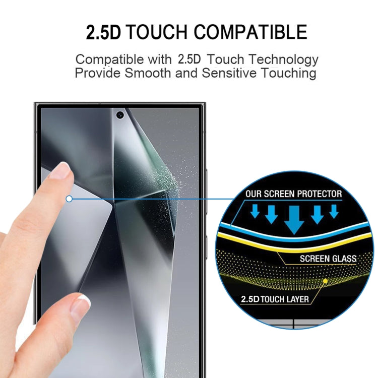 For Samsung Galaxy S25 Ultra 5G 25pcs Full Glue Screen Tempered Glass Film, Support Fingerprint Unlocking by buy2fix