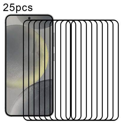 For Samsung Galaxy S25 5G 25pcs Full Glue Screen Tempered Glass Film, Support Fingerprint Unlocking by buy2fix
