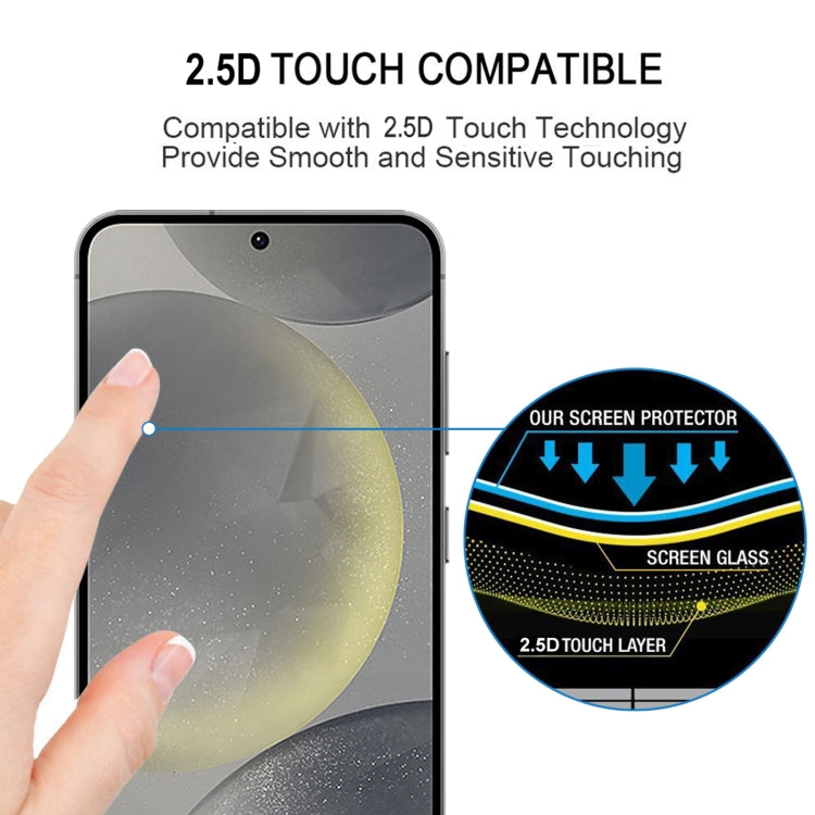 For Samsung Galaxy S25+ 5G 25pcs Full Glue Screen Tempered Glass Film, Support Fingerprint Unlocking by buy2fix