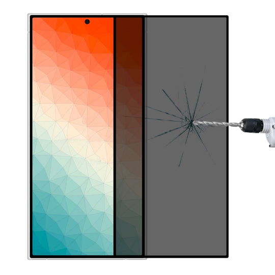 For Samsung Galaxy S24 Ultra 5G Full Cover Anti-peeping Tempered Glass Film, Support Fingerprint Unlocking