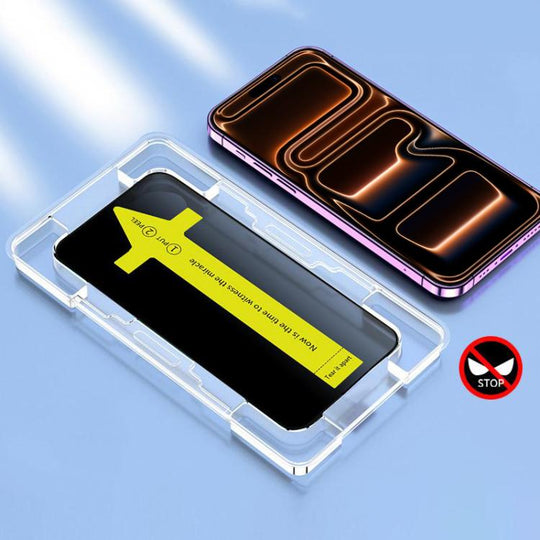 For iPhone 17 Pro Max Anti-peeping Fast Attach Dust-proof Anti-static Tempered Glass Film