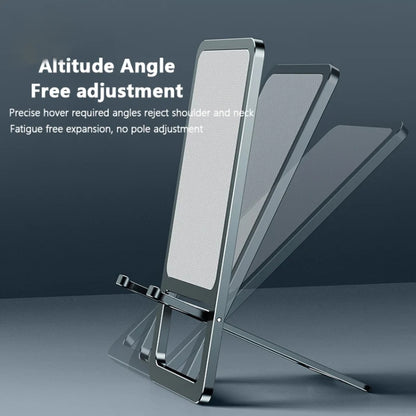 029 Desktop Portable Folding Aluminum Alloy Phone Holder(Black) - Desktop Holder by buy2fix | Online Shopping UK | buy2fix