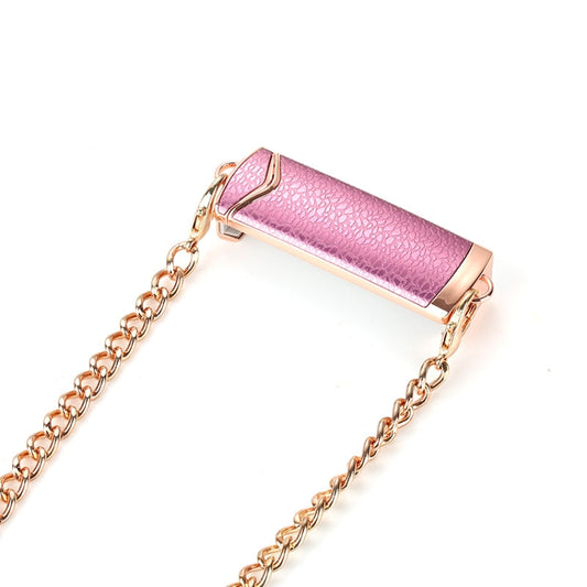 Adjustable Crossbody Chain Metal Phone Holder Lanyard Clip(Gold Pink) - Lanyards & Wrist Straps by buy2fix | Online Shopping UK | buy2fix