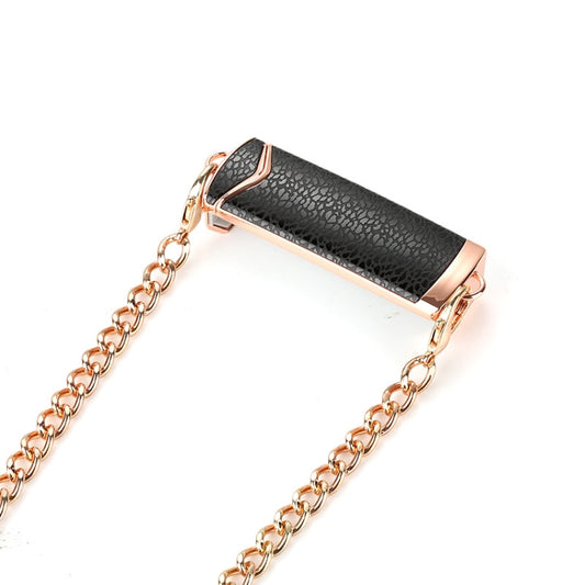 Adjustable Crossbody Chain Metal Phone Holder Lanyard Clip(Gold Black) - Lanyards & Wrist Straps by buy2fix | Online Shopping UK | buy2fix