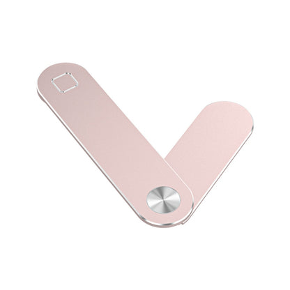 Multifunctional Portable Folding Magnetic Aluminum Alloy Phone Holder(Pink) - Lazy Bracket by buy2fix | Online Shopping UK | buy2fix