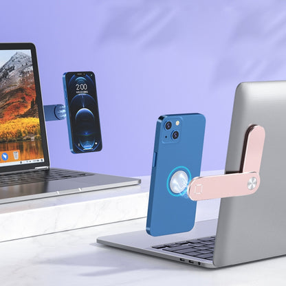 Multifunctional Portable Folding Magnetic Aluminum Alloy Phone Holder(Blue) - Lazy Bracket by buy2fix | Online Shopping UK | buy2fix