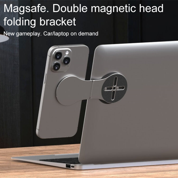 Folding Magnetic Desktop Phone Holder(Black) - Lazy Bracket by buy2fix | Online Shopping UK | buy2fix