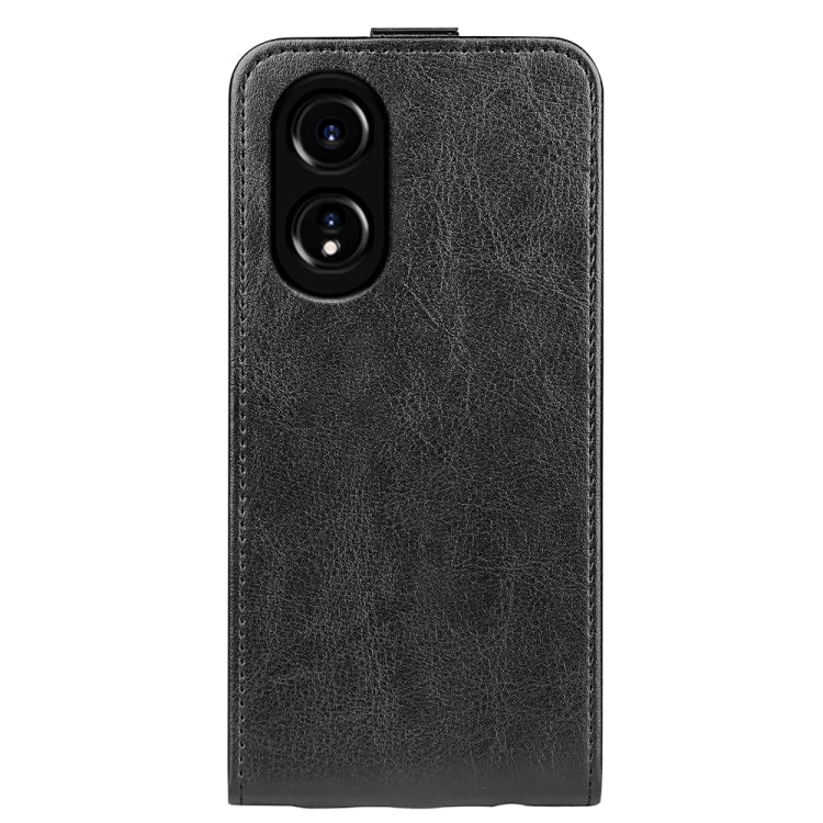 For OPPO A58 4G R64 Texture Single Vertical Flip Leather Phone Case(Black) by buy2fix