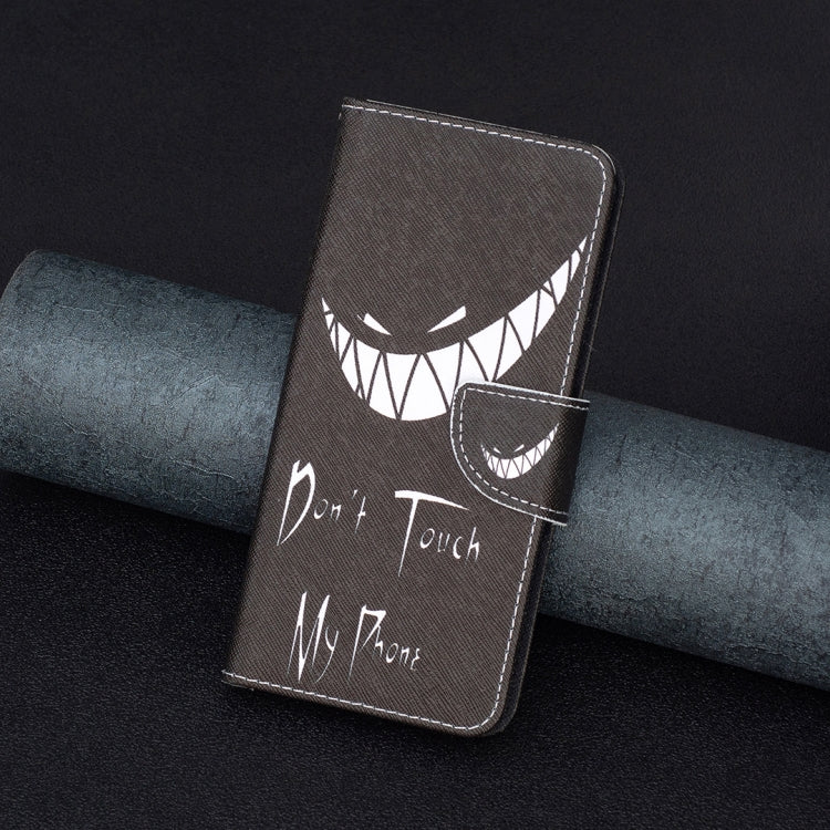 For Motorola Moto G Play 2024 Colored Drawing Pattern Leather Phone Case(Smirk) by buy2fix