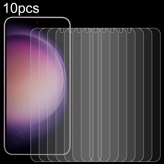 For Samsung Galaxy S24+ 5G 10pcs 0.18mm 9H 2.5D Tempered Glass Film, Support Fingerprint Unlocking
