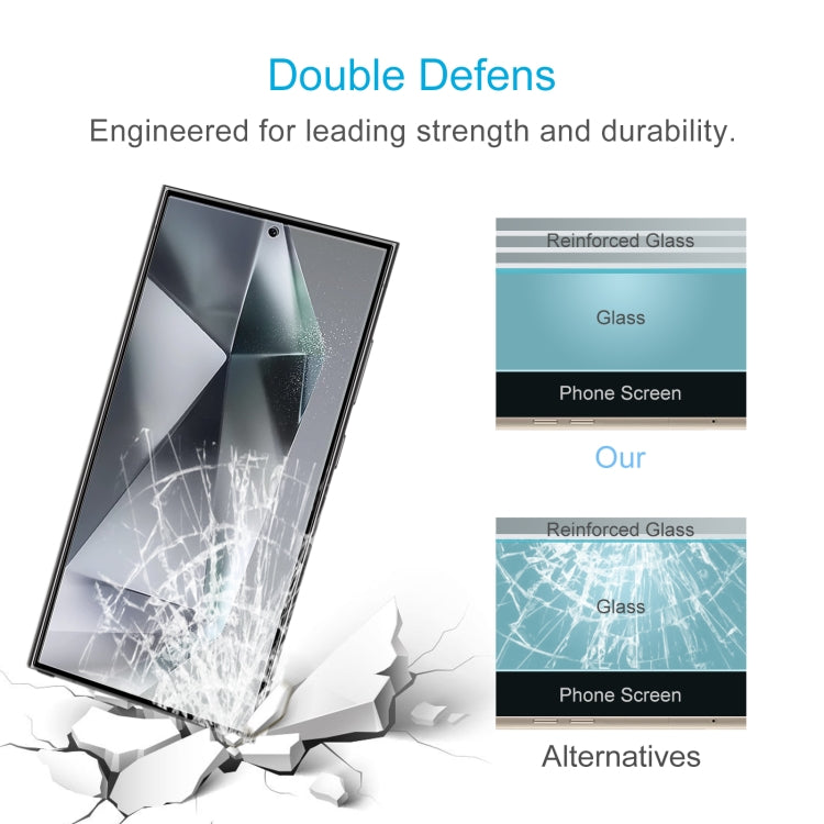 For Samsung Galaxy S25 Ultra 5G 10pcs 0.18mm 9H 2.5D Tempered Glass Film, Support Fingerprint Unlocking by buy2fix