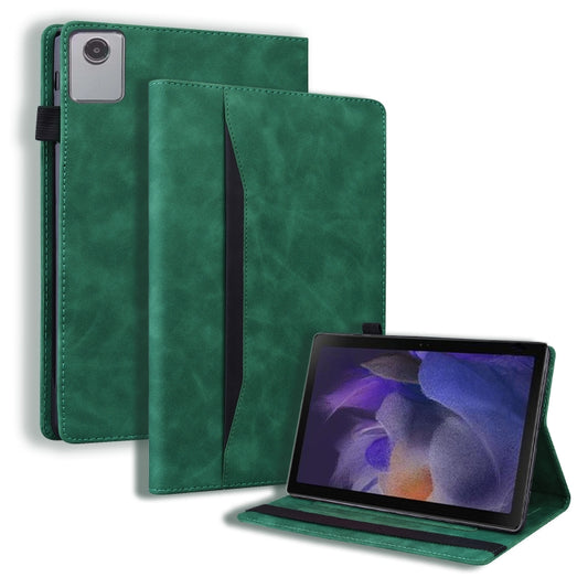 For Lenovo Tab M11 / Xiaoxin Pad 11 2024 2025 Business Shockproof Horizontal Flip Leather Tablet Case(Green) - Lenovo by buy2fix | Online Shopping UK | buy2fix