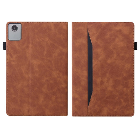 For Lenovo Tab M11 / Xiaoxin Pad 11 2024 2025 Business Shockproof Horizontal Flip Leather Tablet Case(Brown) - Lenovo by buy2fix | Online Shopping UK | buy2fix