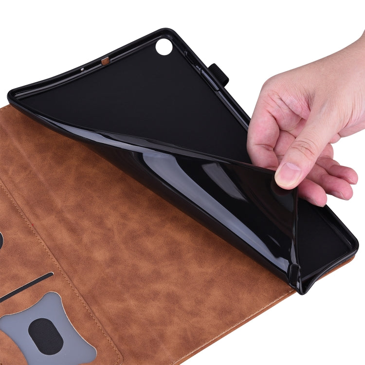 For Lenovo Tab M11 / Xiaoxin Pad 11 2024 2025 Business Shockproof Horizontal Flip Leather Tablet Case(Brown) - Lenovo by buy2fix | Online Shopping UK | buy2fix