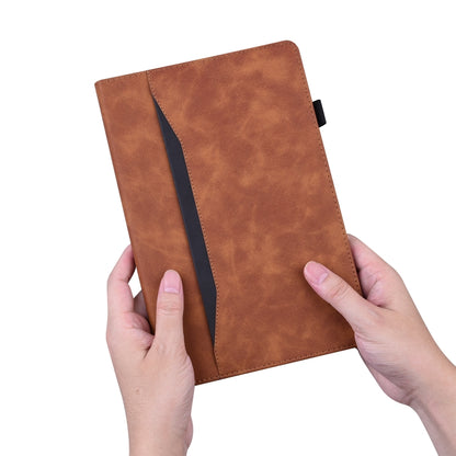 For Lenovo Tab M11 / Xiaoxin Pad 11 2024 2025 Business Shockproof Horizontal Flip Leather Tablet Case(Brown) - Lenovo by buy2fix | Online Shopping UK | buy2fix