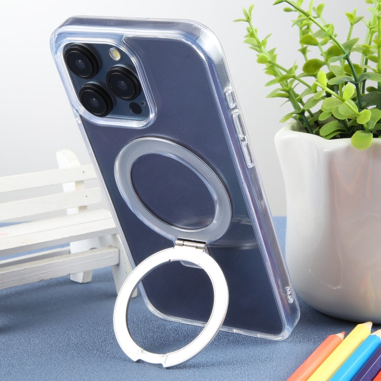 For iPhone 15 Pro Max DFANS DESIGN Frosted Magsafe Magnetic Holder Phone Case(Transparent) - iPhone 15 Pro Max Cases by DFANS DESIGN | Online Shopping UK | buy2fix