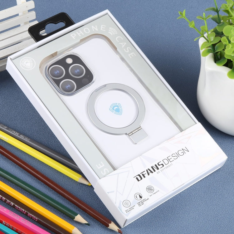 For iPhone 15 Pro Max DFANS DESIGN Frosted Magsafe Magnetic Holder Phone Case(Transparent) - iPhone 15 Pro Max Cases by DFANS DESIGN | Online Shopping UK | buy2fix