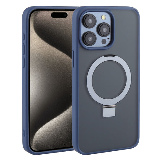 For iPhone 15 Pro DFANS DESIGN Frosted Magsafe Magnetic Holder Phone Case(Blue) - iPhone 15 Pro Cases by DFANS DESIGN | Online Shopping UK | buy2fix