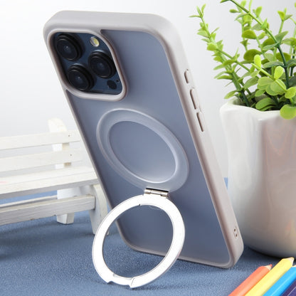 For iPhone 15 Pro DFANS DESIGN Frosted Magsafe Magnetic Holder Phone Case(Grey) - iPhone 15 Pro Cases by DFANS DESIGN | Online Shopping UK | buy2fix