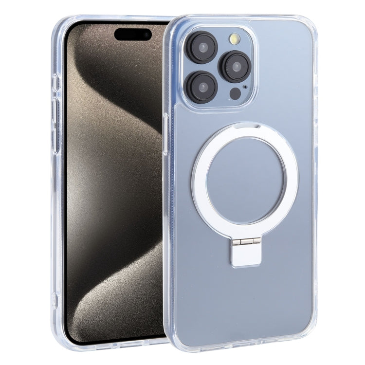 For iPhone 15 Pro DFANS DESIGN Frosted Magsafe Magnetic Holder Phone Case(Transparent) - iPhone 15 Pro Cases by DFANS DESIGN | Online Shopping UK | buy2fix