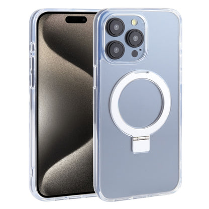 For iPhone 15 Pro DFANS DESIGN Frosted Magsafe Magnetic Holder Phone Case(Transparent) - iPhone 15 Pro Cases by DFANS DESIGN | Online Shopping UK | buy2fix