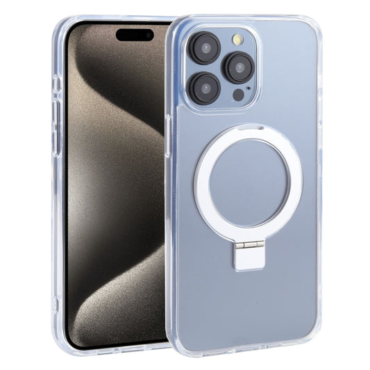 For iPhone 15 Pro DFANS DESIGN Frosted Magsafe Magnetic Holder Phone Case(Transparent) - iPhone 15 Pro Cases by DFANS DESIGN | Online Shopping UK | buy2fix