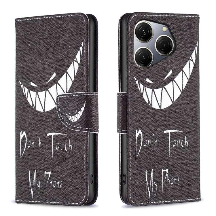 For Tecno Spark 20 Pro Colored Drawing Pattern Leather Phone Case(Smirk) by buy2fix