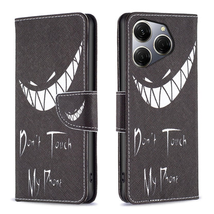 For Tecno Spark 20 Pro Colored Drawing Pattern Leather Phone Case(Smirk) by buy2fix