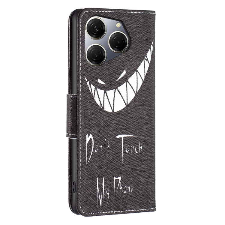 For Tecno Spark 20 Pro Colored Drawing Pattern Leather Phone Case(Smirk) by buy2fix