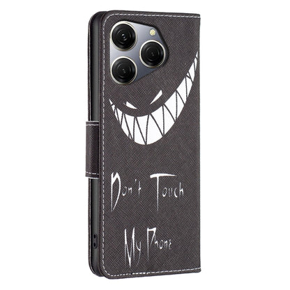 For Tecno Spark 20 Pro Colored Drawing Pattern Leather Phone Case(Smirk) by buy2fix