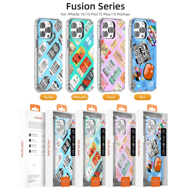 For iPhone 15 Pro Mutural Fusion Series Phone Case(Blue) - iPhone 15 Pro Cases by Mutural | Online Shopping UK | buy2fix