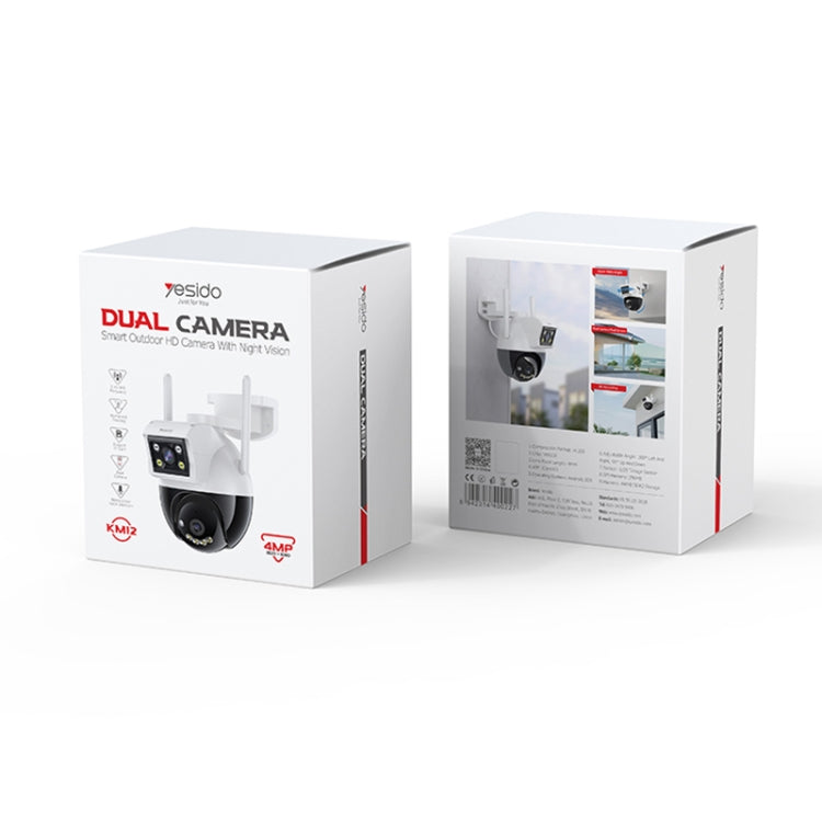Yesido KM12 2.0MP Dual Lens Full Color HD Camera, Specification:EU Plug - Wireless Camera by Yesido | Online Shopping UK | buy2fix