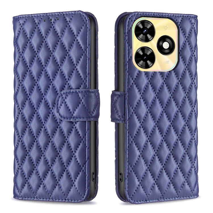 For Tecno Spark Go 2024 / 20C Diamond Lattice Wallet Flip Leather Phone Case(Blue) by buy2fix